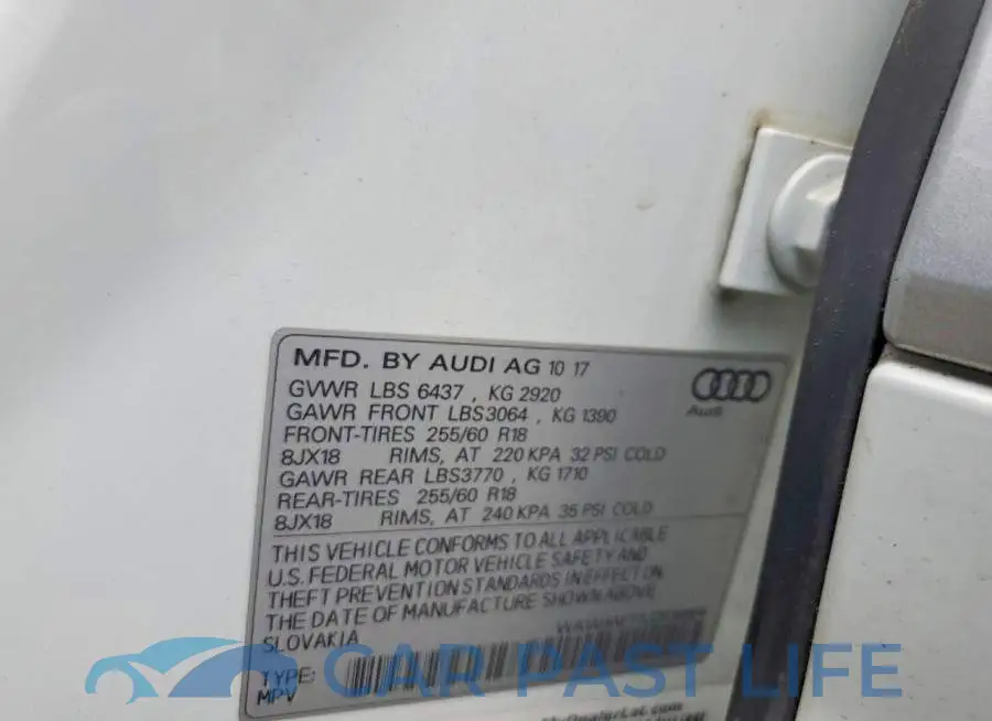 WA1AHAF77JD019995# 13
