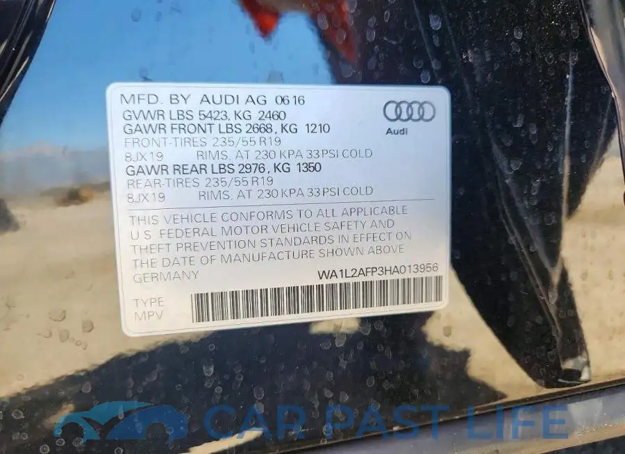 WA1L2AFP3HA013956# 13