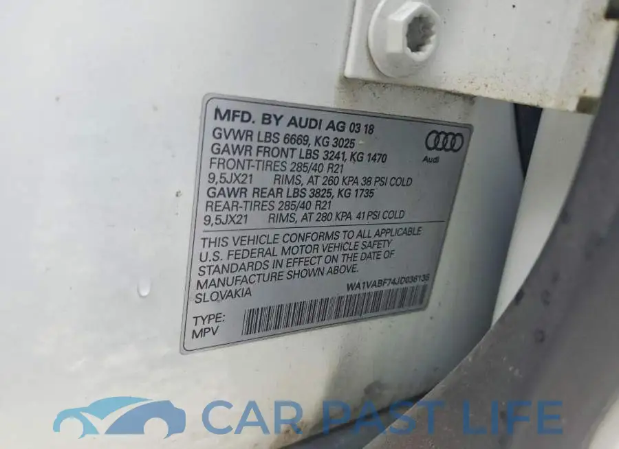 WA1VABF74JD036135# 13