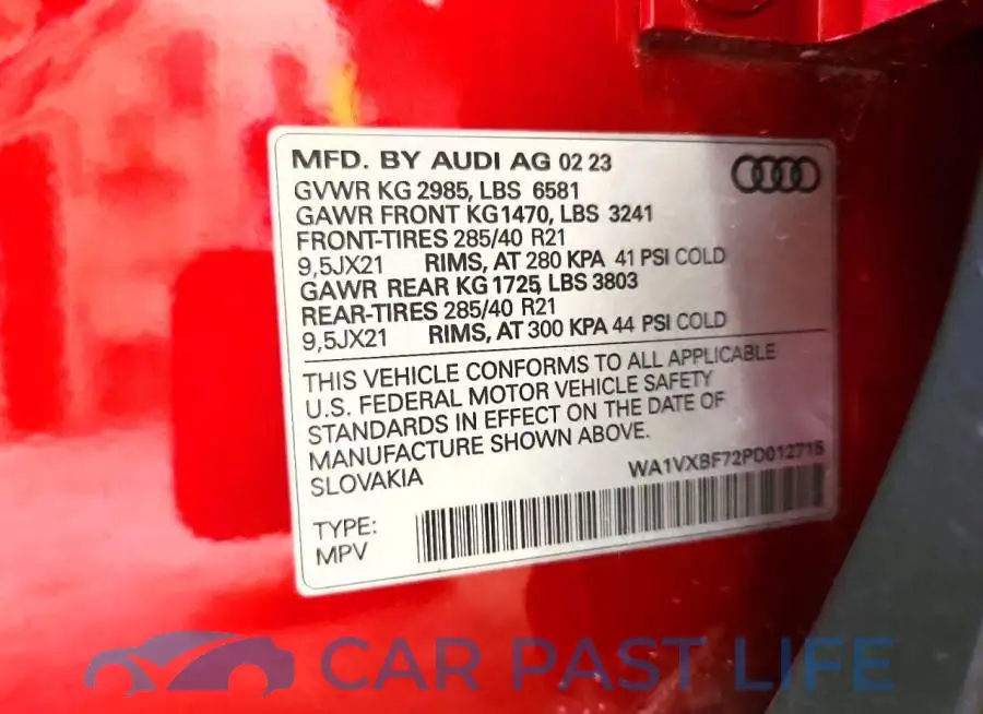 WA1VXBF72PD012715# 14