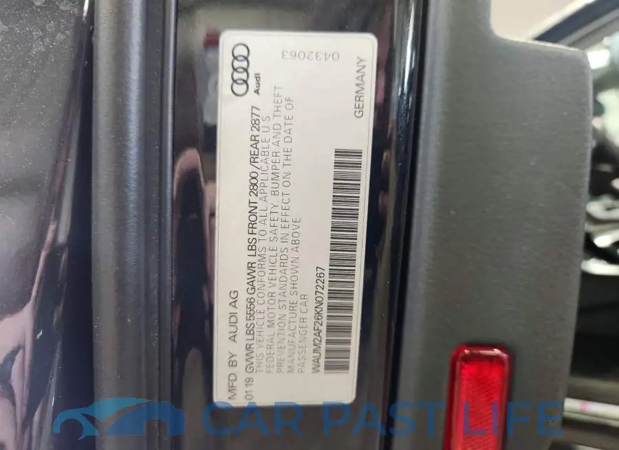 WAUM2AF26KN072267# 12