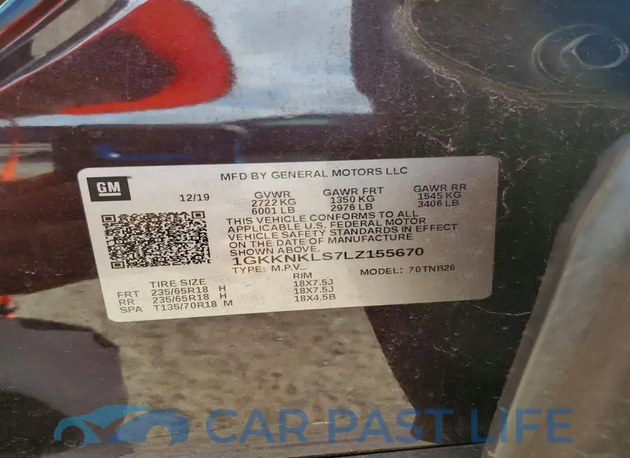 1GKKNKLS7LZ155670# 12