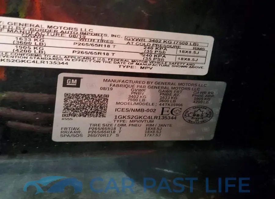1GKS2GKC4LR135344# 13