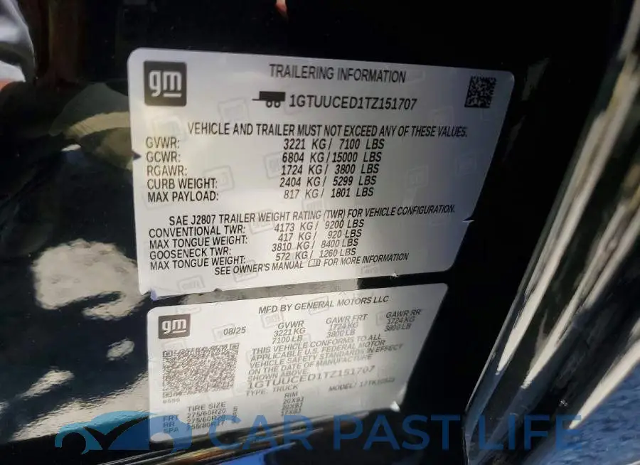 1GTUUCED1TZ151707# 12