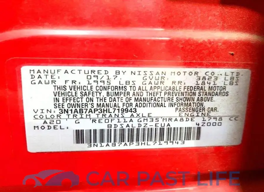 3N1AB7AP3HL719943# 12
