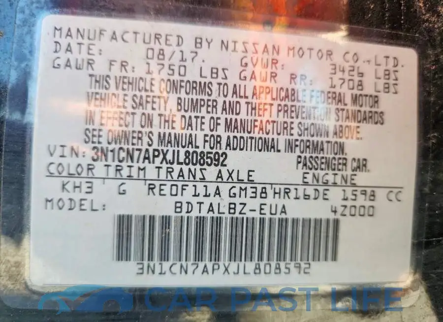 3N1CN7APXJL808592# 12