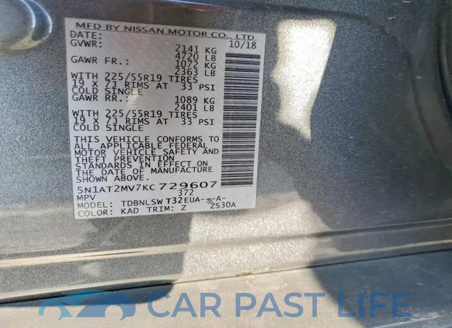 5N1AT2MV7KC729607# 13