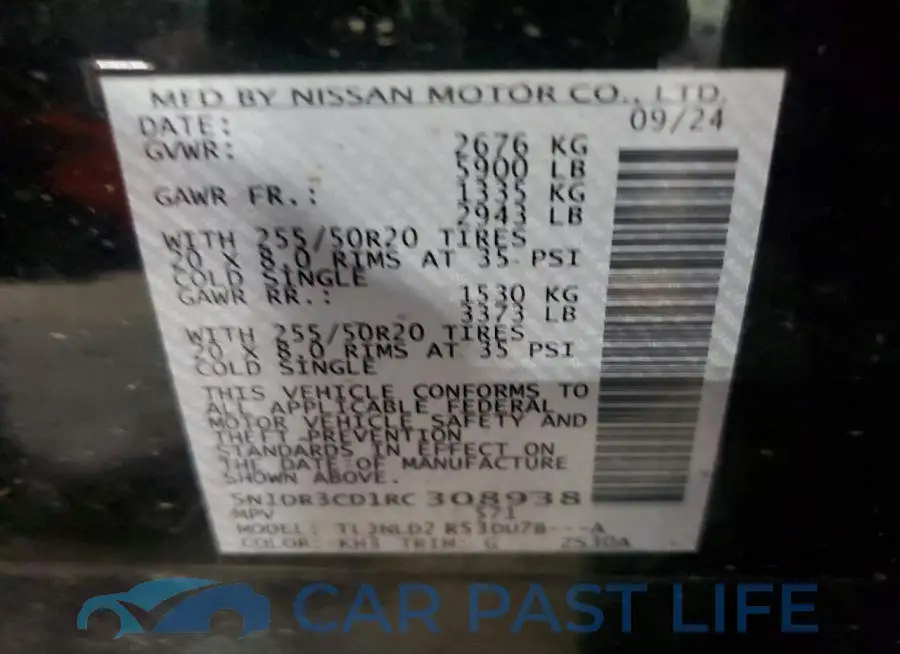5N1DR3CD1RC308938# 13