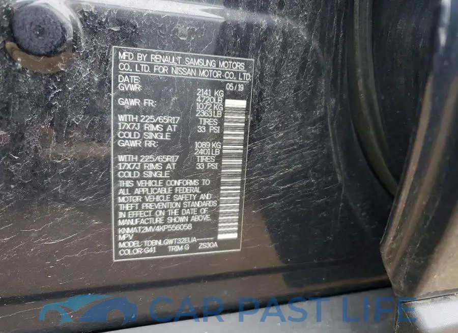 KNMAT2MV4KP556058# 12