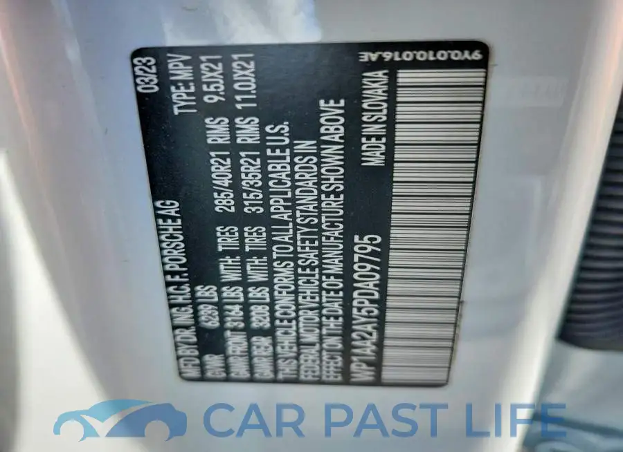 WP1AA2AY5PDA09795# 12