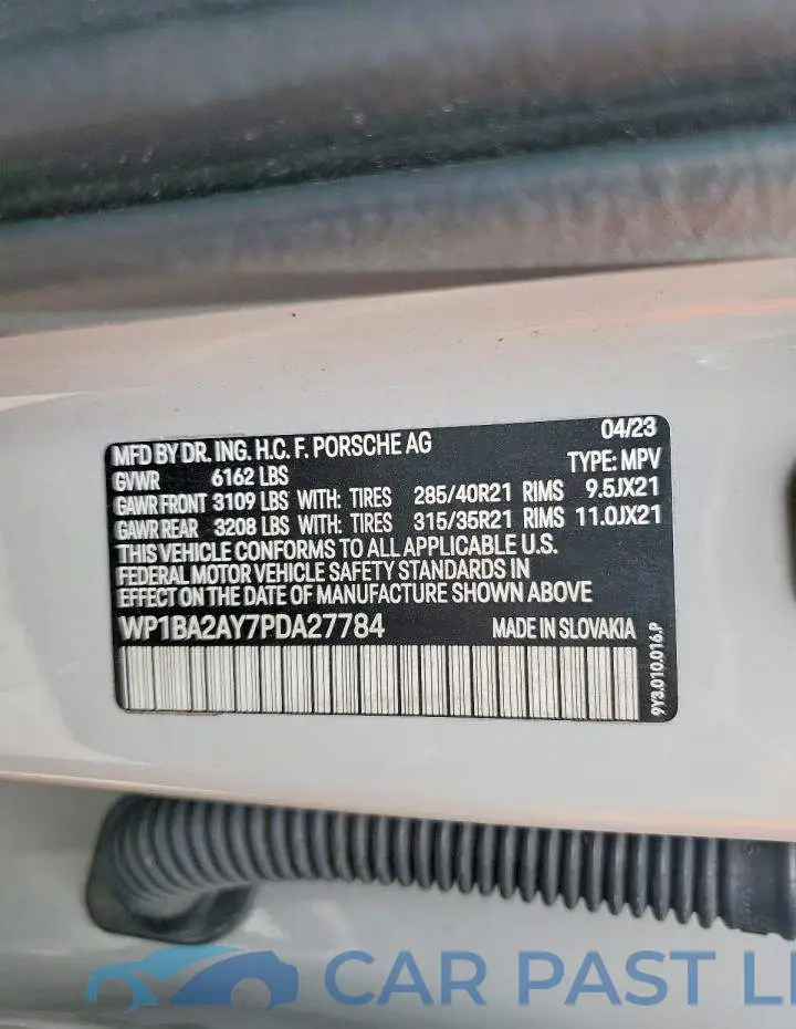 WP1BA2AY7PDA27784# 14