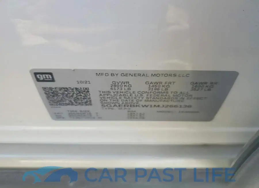 5GAERBKW1MJ266136# 13