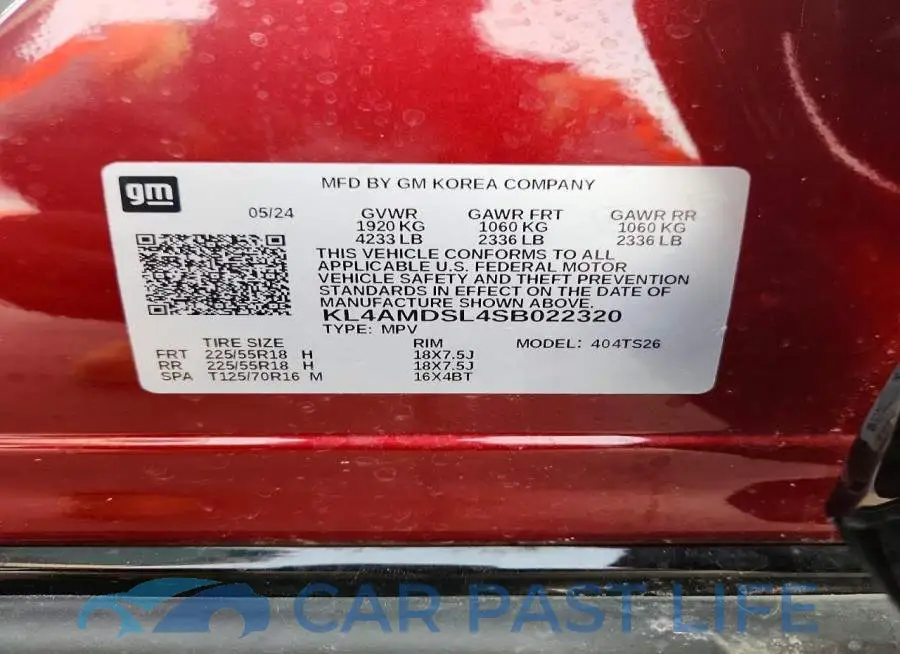 KL4AMDSL4SB022320# 14