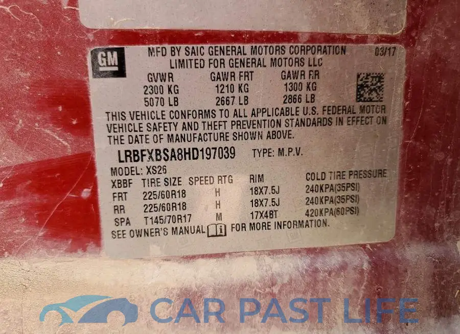 LRBFXBSA8HD197039# 12