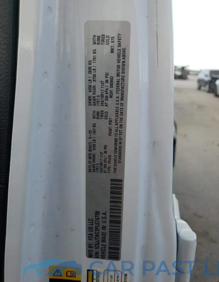 1C6JJTAG3PL574798# 12