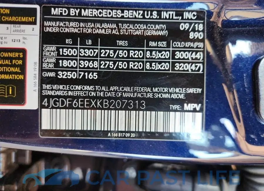 4JGDF6EEXKB207313# 13
