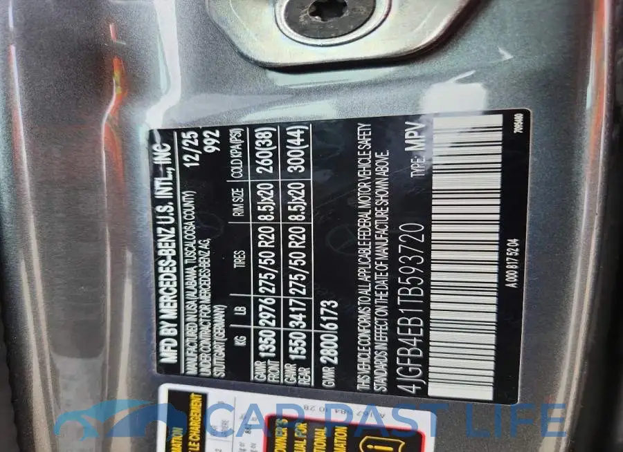 4JGFB4EB1TB593720# 12