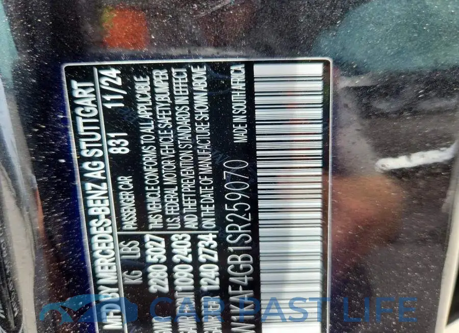 W1KAF4GB1SR259070# 12