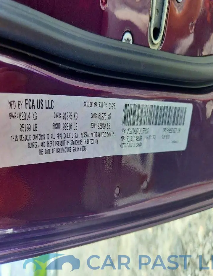 2C3CDXBG1LH157836# 12