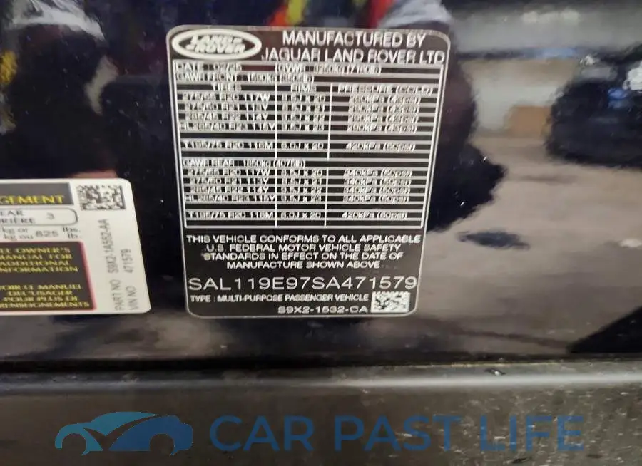 SAL119E97SA471579# 14