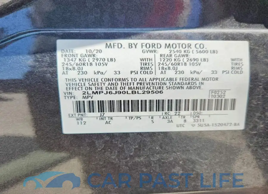 2LMPJ6J90LBL29506# 12