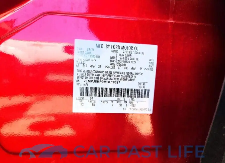 2LMPJ8KP9MBL18627# 13