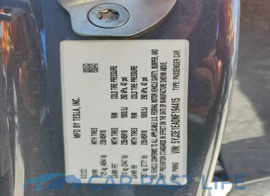 5YJ3E1EA0NF194415# 13