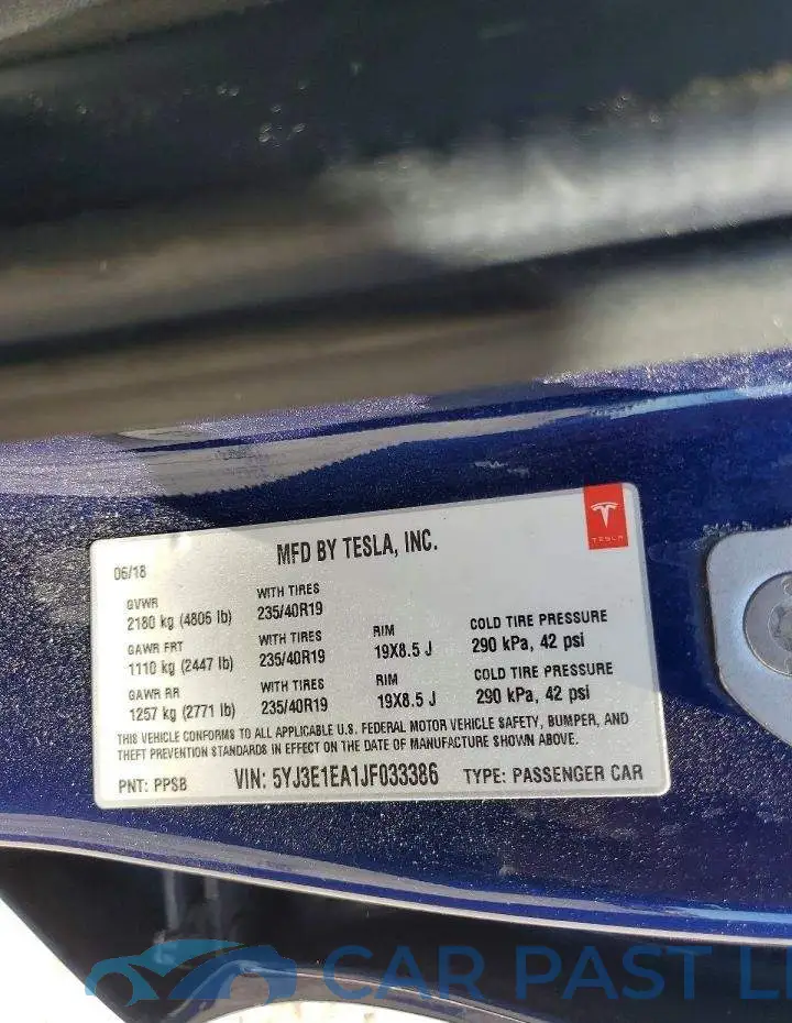 5YJ3E1EA1JF033386# 12