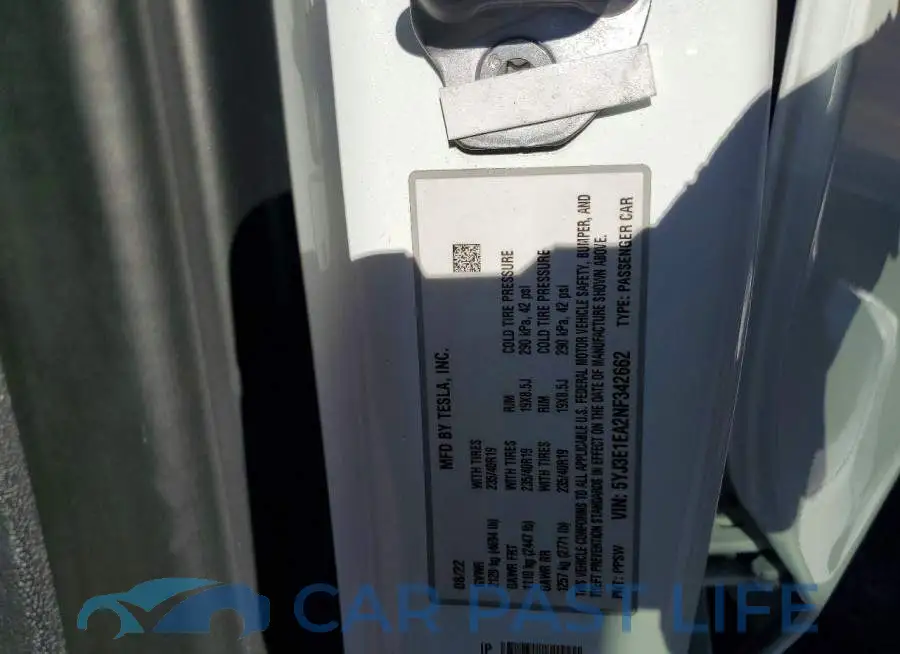 5YJ3E1EA2NF342662# 12