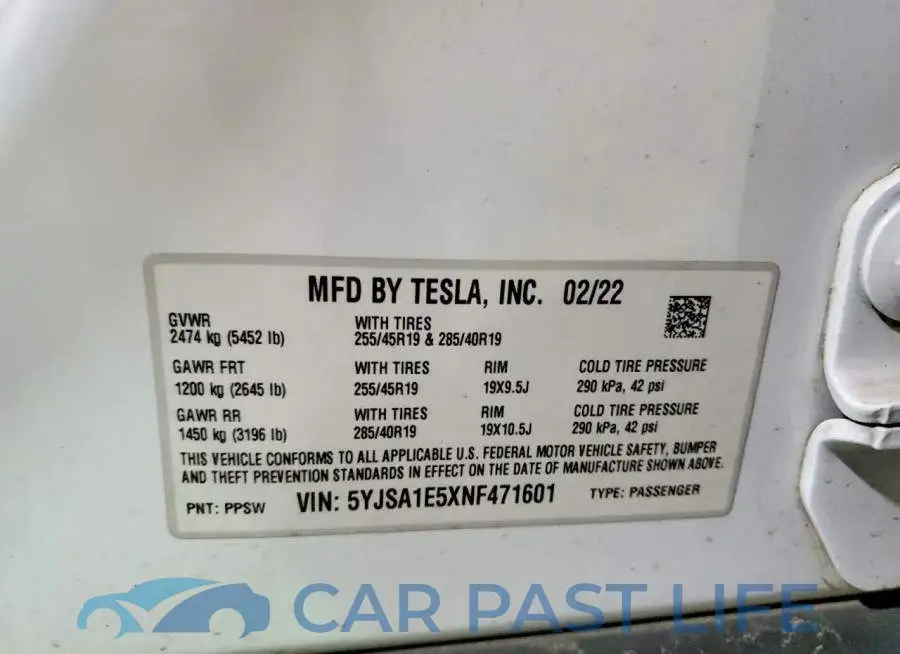 5YJSA1E5XNF471601# 12
