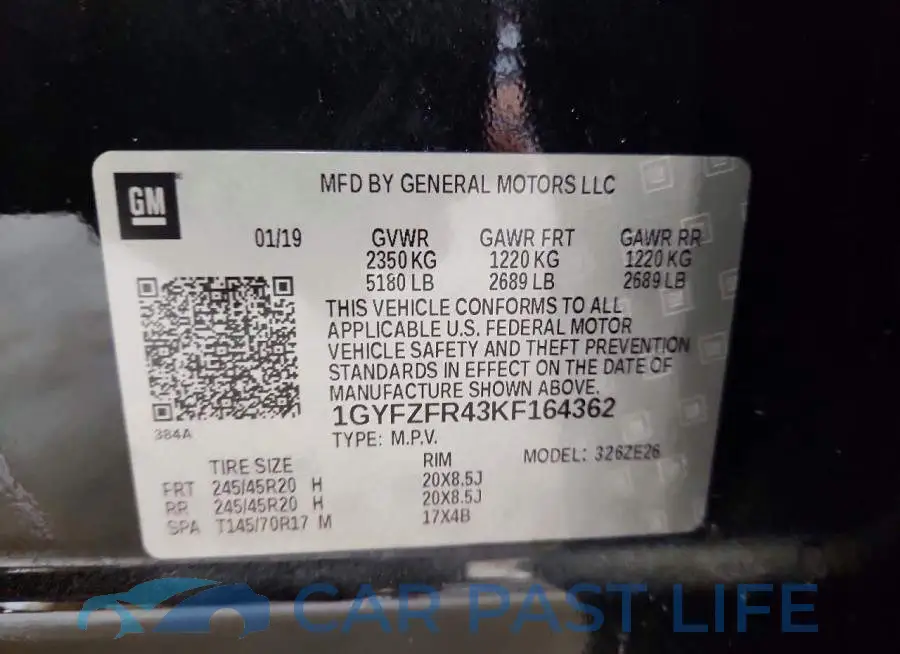 1GYFZFR43KF164362# 12