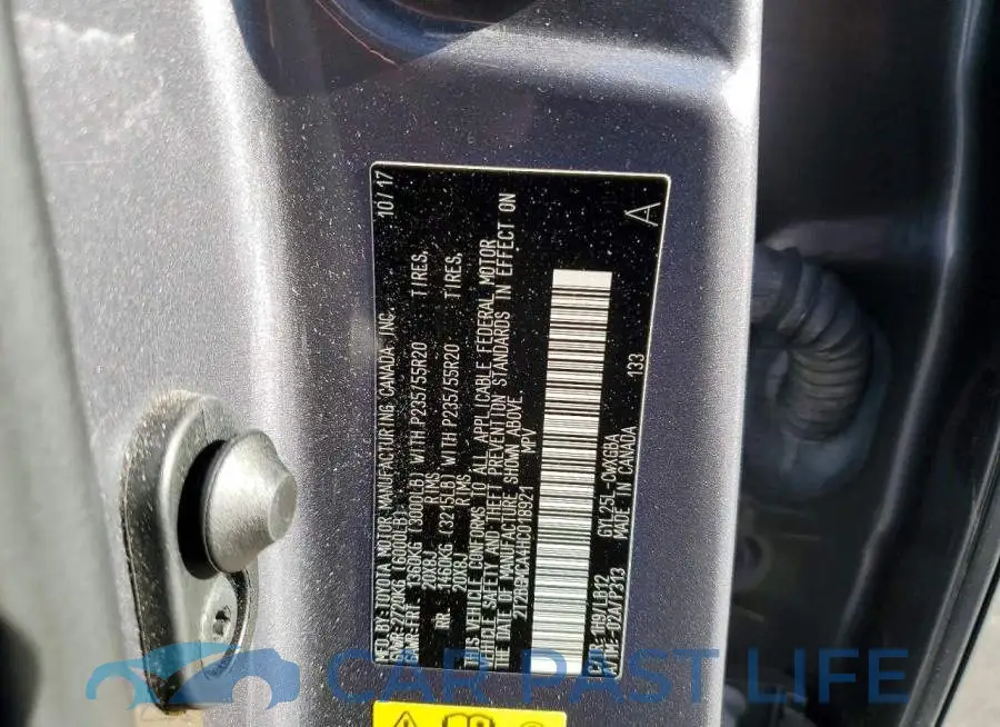 2T2BGMCA4HC018921# 13