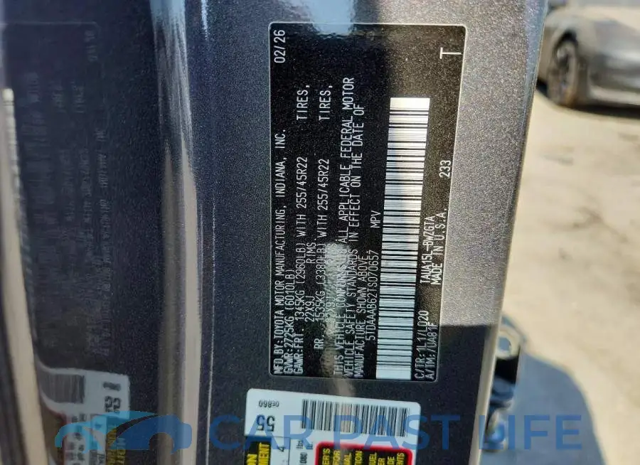 5TDAAAB62TS070657# 13