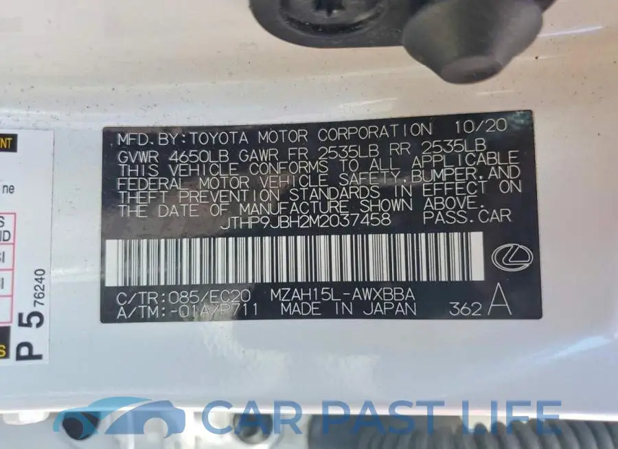 JTHP9JBH2M2037458# 12