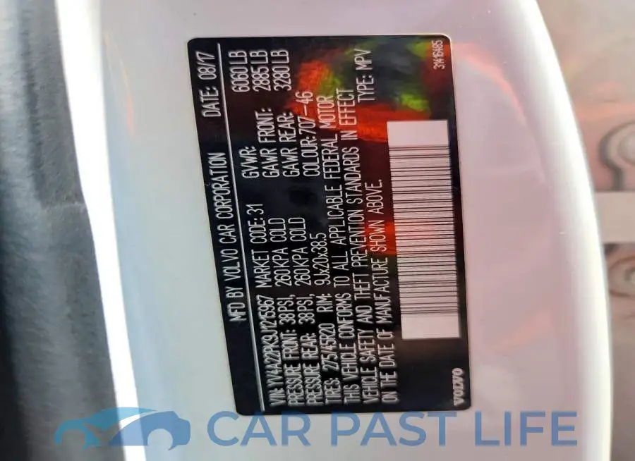 YV4A22PK9J1215967# 12