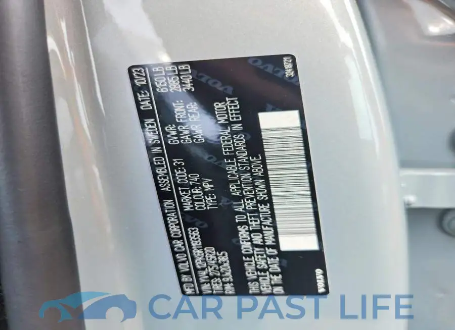 YV4L12PK6R1193563# 12