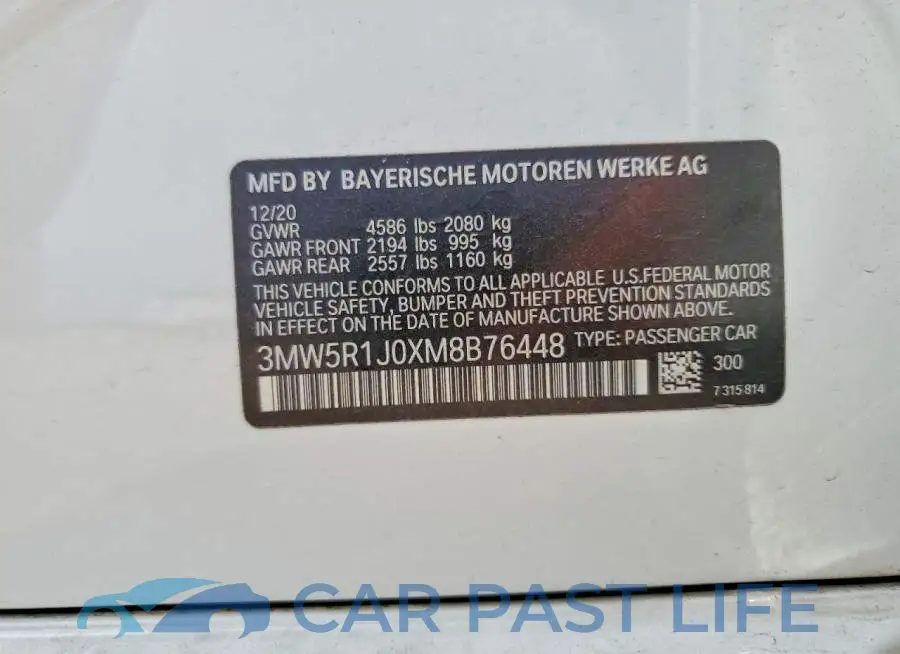 3MW5R1J0XM8B76448# 13