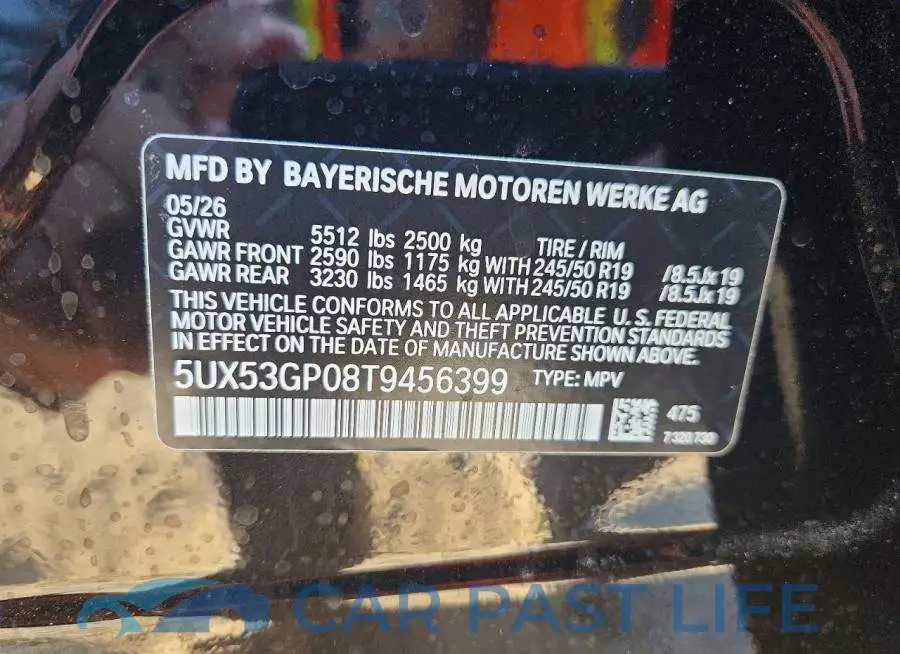 5UX53GP08T9456399# 13