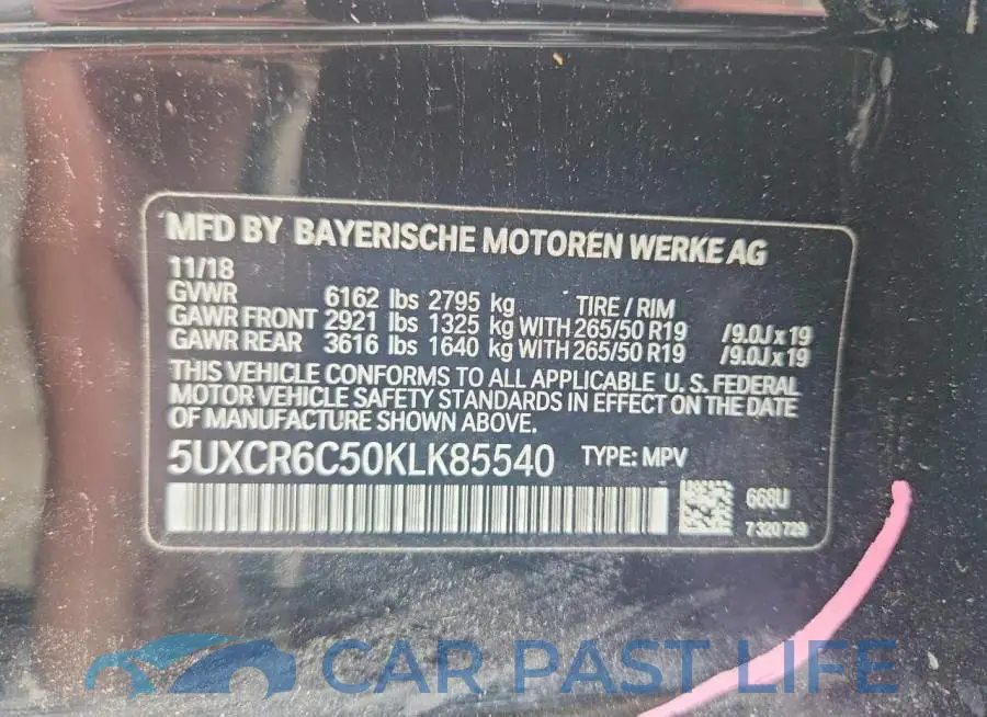 5UXCR6C50KLK85540# 13