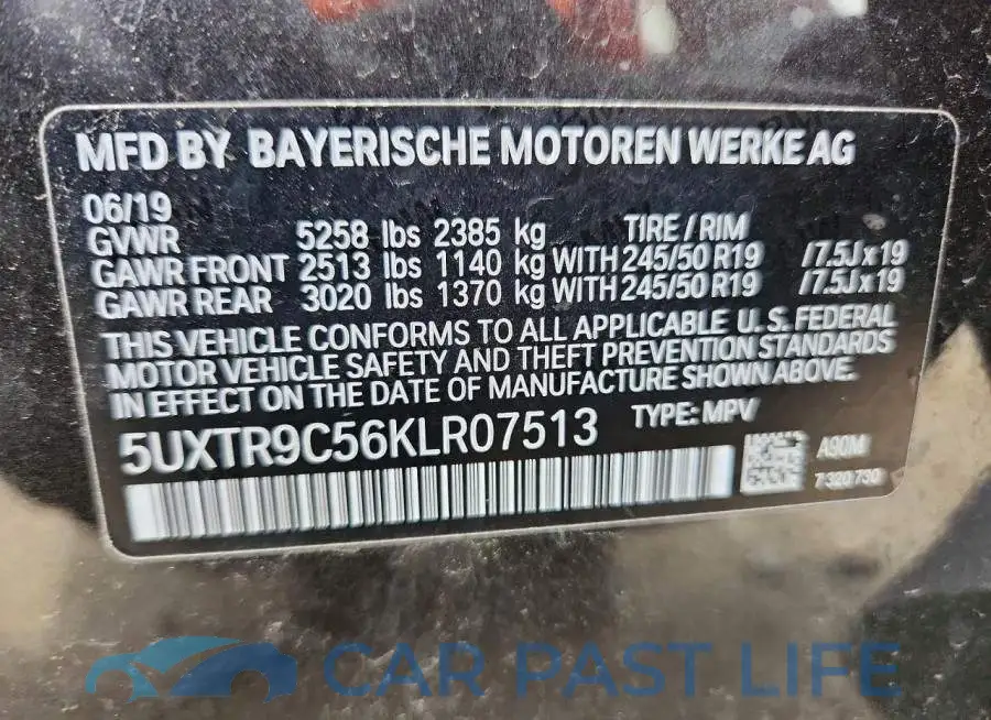 5UXTR9C56KLR07513# 14