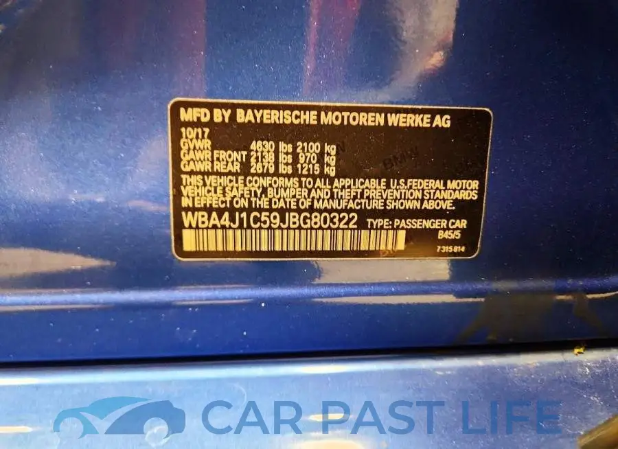 WBA4J1C59JBG80322# 12