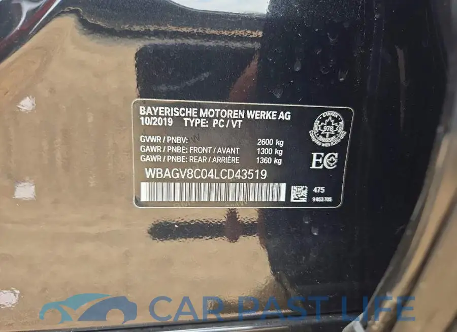 WBAGV8C04LCD43519# 13