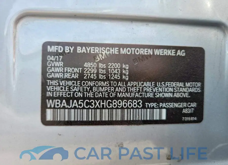 WBAJA5C3XHG896683# 12