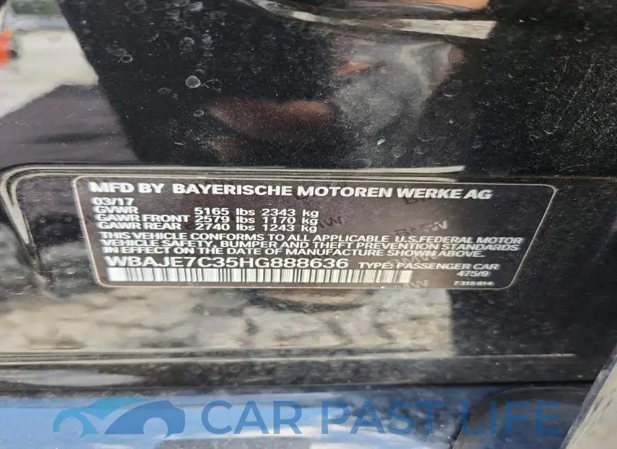 WBAJE7C35HG888636# 12