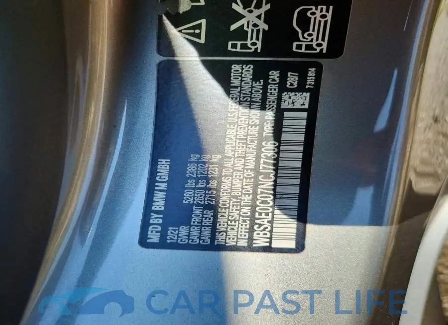 WBSAE0C07NCJ77306# 12