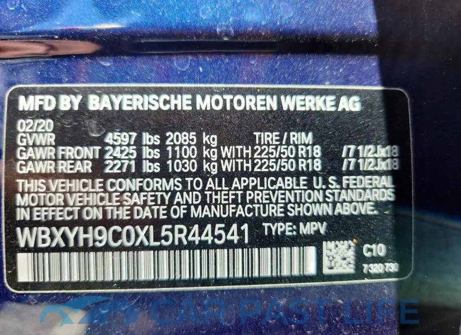WBXYH9C0XL5R44541# 13