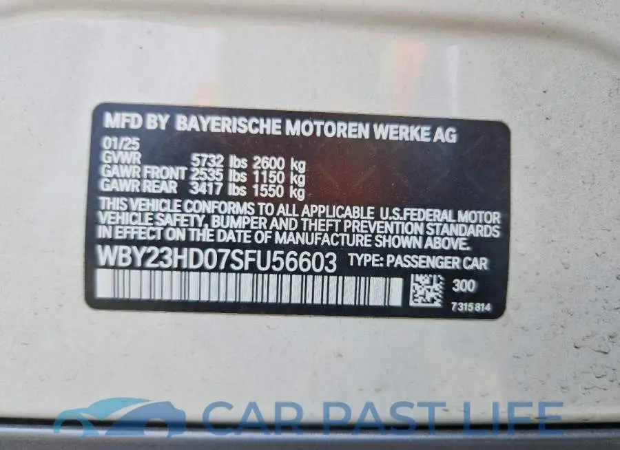 WBY23HD07SFU56603# 12