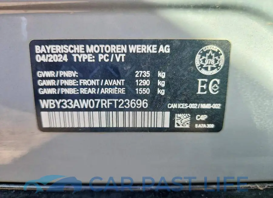WBY33AW07RFT23696# 12