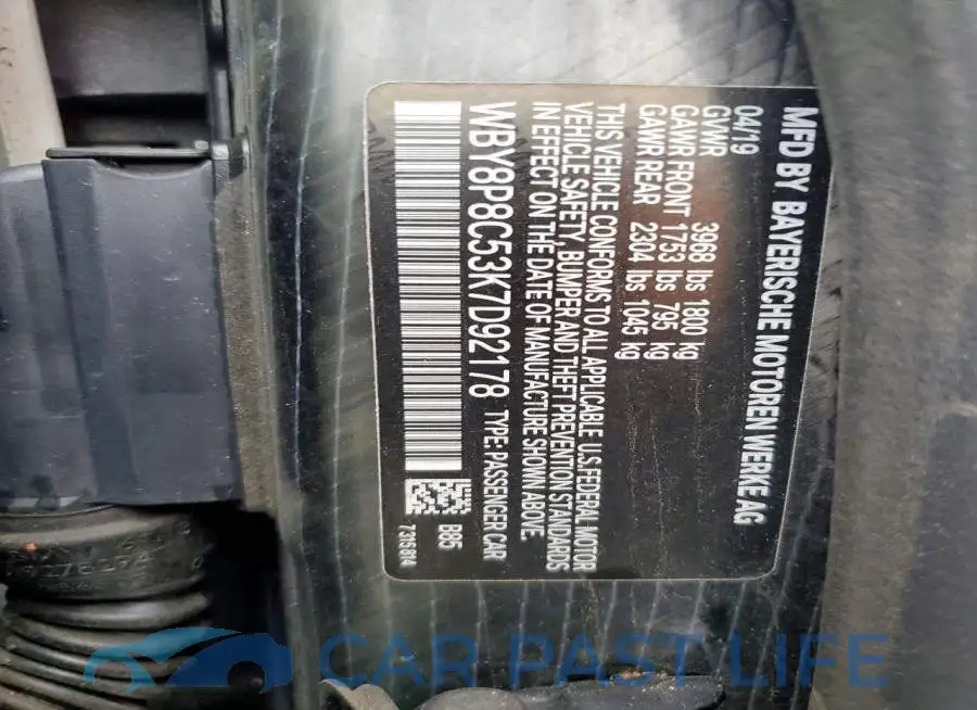 WBY8P8C53K7D92178# 12
