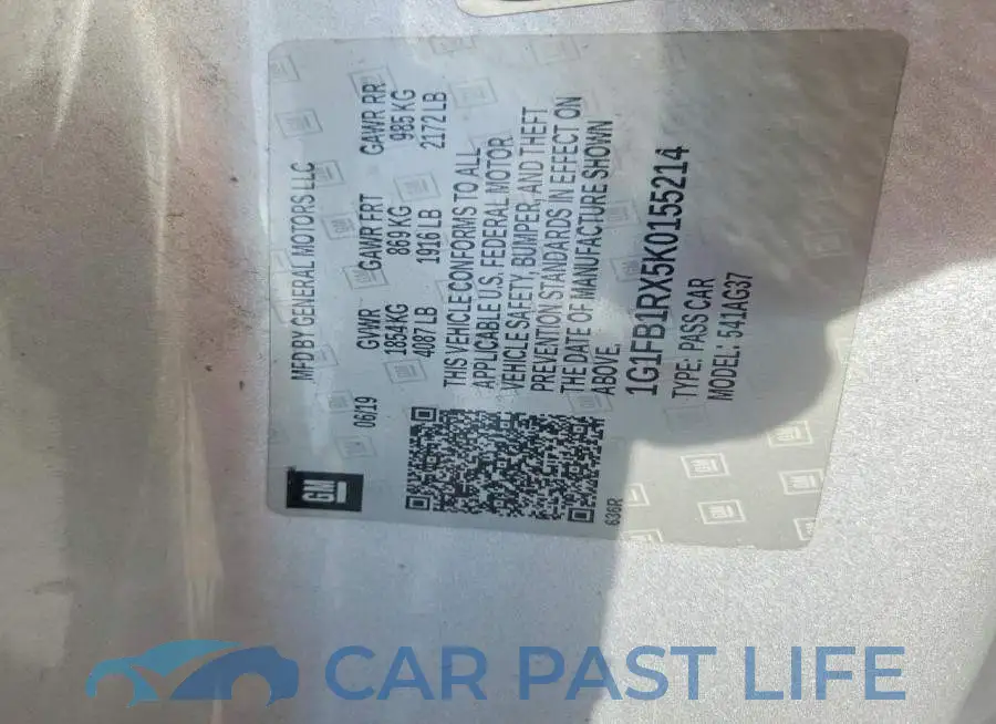 1G1FB1RX5K0155214# 12
